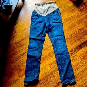 Indigo blue maternity jeans, medium